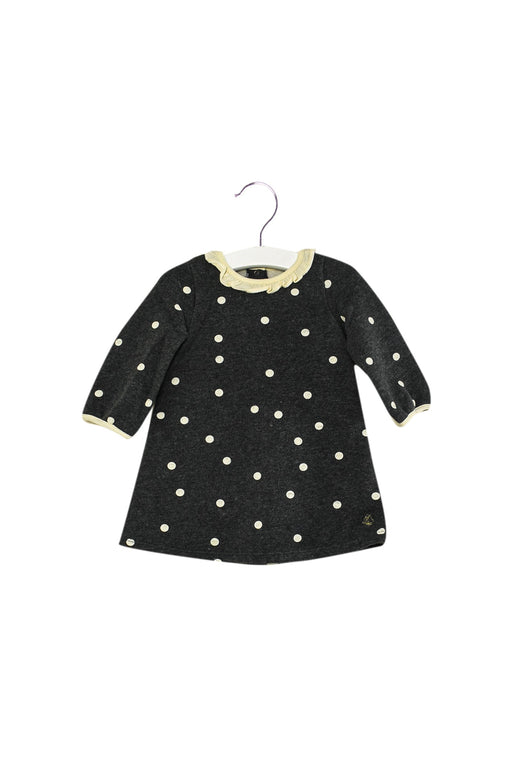 A Grey Sweater Dresses from Petit Bateau in size 6-12M for girl. (Front View)