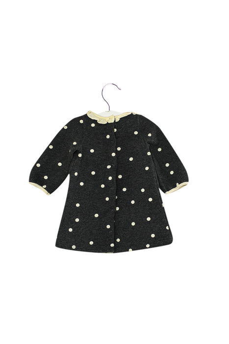 A Grey Sweater Dresses from Petit Bateau in size 6-12M for girl. (Back View)