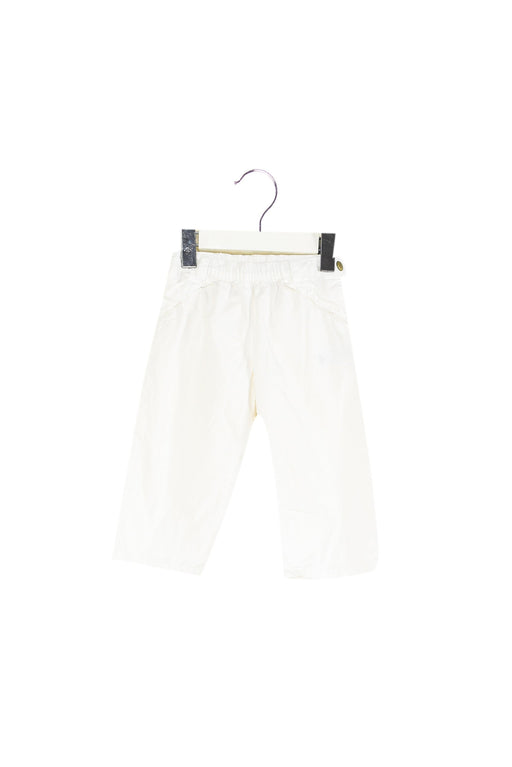 A White Casual Pants from Petit Bateau in size 6-12M for girl. (Front View)
