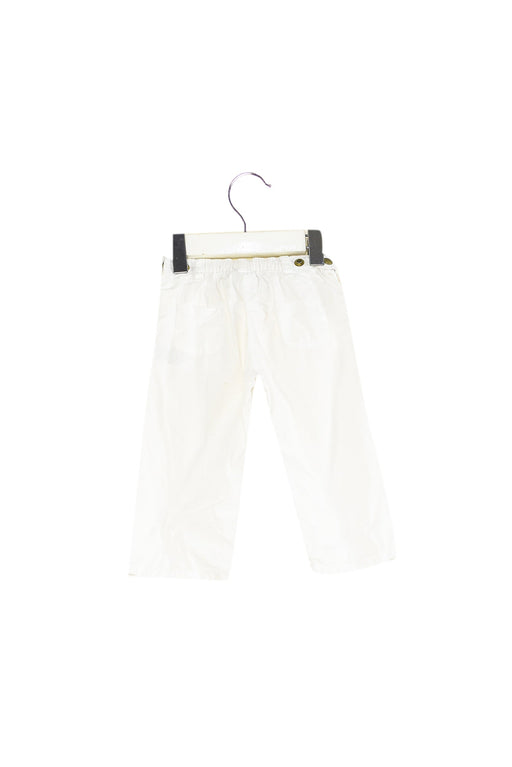 A White Casual Pants from Petit Bateau in size 6-12M for girl. (Front View)