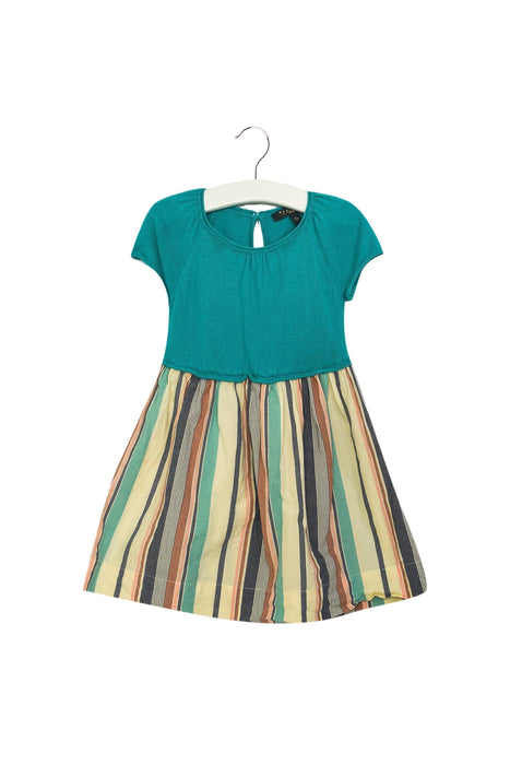 A Blue Short Sleeve Dresses from Velveteen in size 2T for girl. (Front View)