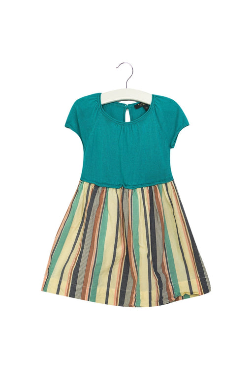 A Blue Short Sleeve Dresses from Velveteen in size 2T for girl. (Front View)