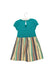 A Blue Short Sleeve Dresses from Velveteen in size 2T for girl. (Back View)