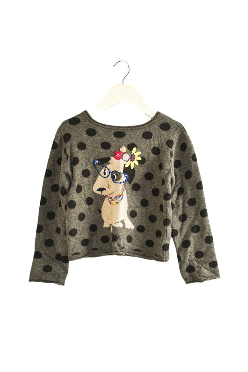 A Grey Cardigans from Catimini in size 4T for girl. (Front View)