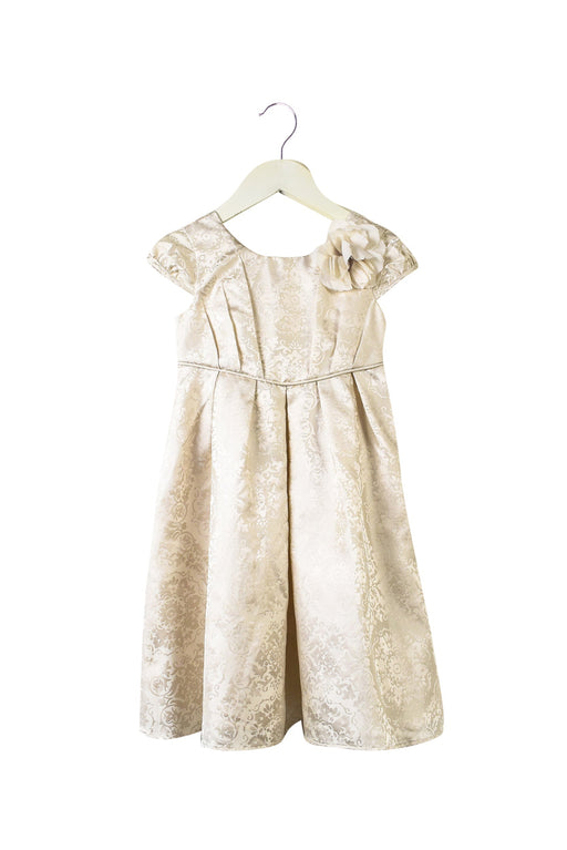 A Beige Short Sleeve Dresses from Monsoon in size 2T for girl. (Front View)
