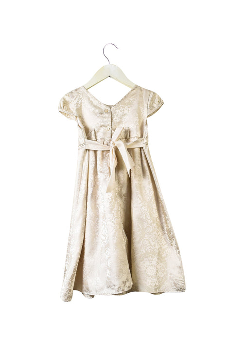 A Beige Short Sleeve Dresses from Monsoon in size 2T for girl. (Back View)