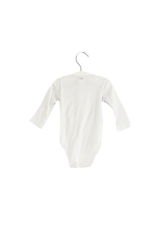 A White Long Sleeve Bodysuits from Jacadi in size 3-6M for boy. (Front View)