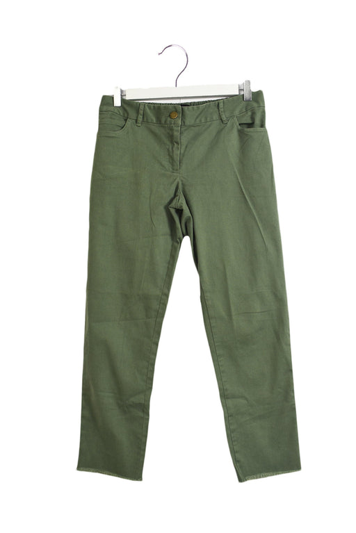 A Green Jeans from Hatch in size S for maternity. (Front View)