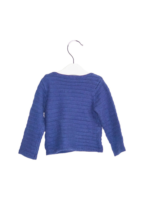 A Navy Cardigans from Jacadi in size 6-12M for girl. (Back View)