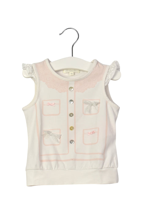 A White Sleeveless Tops from Nicholas & Bears in size 6-12M for girl. (Front View)