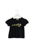 A Black Short Sleeve T Shirts from Armani in size 0-3M for girl. (Front View)