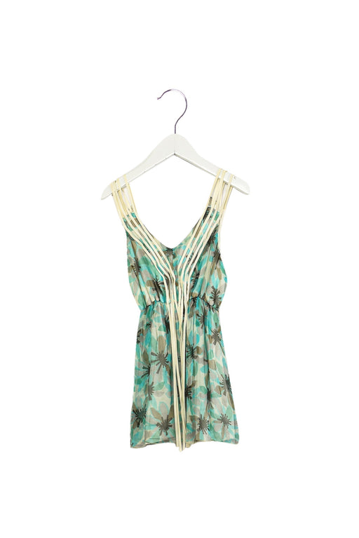 A Green Sleeveless Tops from Parrot in size 12Y for girl. (Front View)