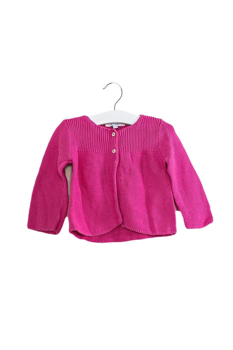 A Pink Cardigans from Jacadi in size 3-6M for girl. (Front View)