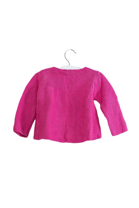 A Pink Cardigans from Jacadi in size 3-6M for girl. (Back View)