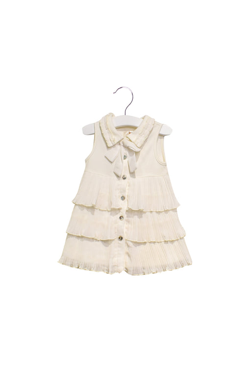 A White Sleeveless Dresses from Chickeeduck in size 12-18M for girl. (Front View)