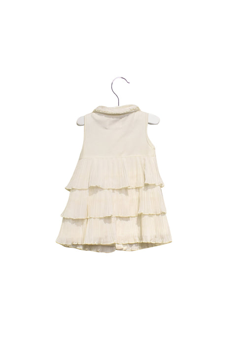 A White Sleeveless Dresses from Chickeeduck in size 12-18M for girl. (Back View)