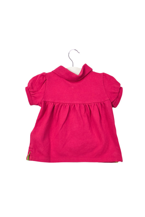 A Pink Short Sleeve Polos from Ralph Lauren in size 0-3M for girl. (Back View)