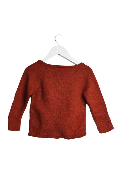 A Brown Cardigans from Les Enfantines in size 18-24M for girl. (Back View)