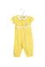 A Yellow Short Sleeve Jumpsuits from Chickeeduck in size 6-12M for girl. (Front View)