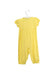 A Yellow Short Sleeve Jumpsuits from Chickeeduck in size 6-12M for girl. (Back View)