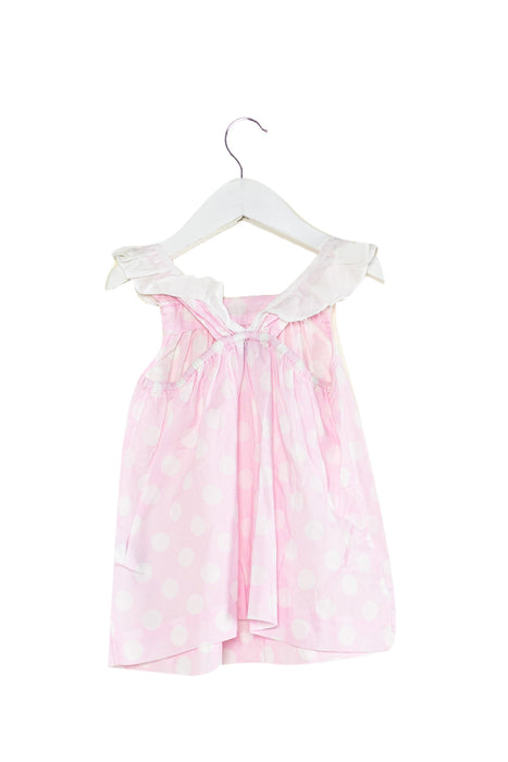 A Pink Sleeveless Dresses from Jacadi in size 6-12M for girl. (Back View)