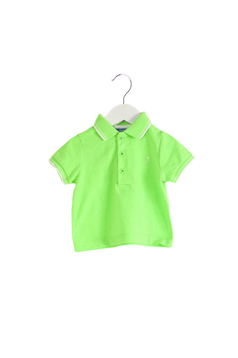 A Green Short Sleeve Polos from Jacadi in size 3-6M for boy. (Front View)