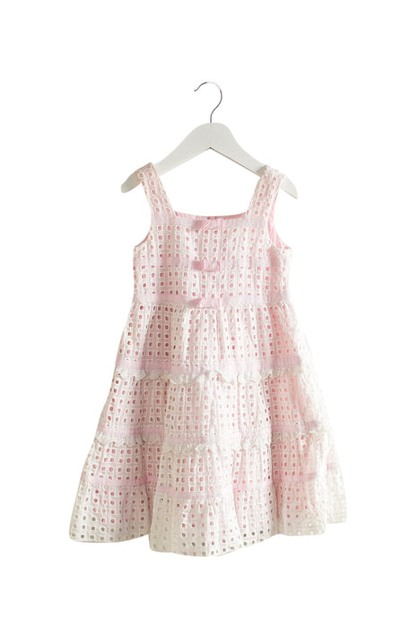 A White Sleeveless Dresses from Nicholas & Bears in size 2T for girl. (Front View)