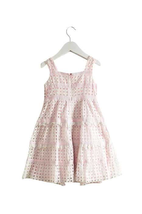 A White Sleeveless Dresses from Nicholas & Bears in size 2T for girl. (Back View)