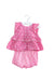 A Pink Shorts Sets from Seed in size 3-6M for girl. (Front View)