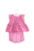 A Pink Shorts Sets from Seed in size 3-6M for girl. (Back View)