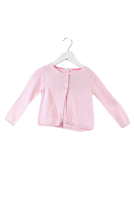 A Pink Cardigans from Jacadi in size 12-18M for girl. (Front View)
