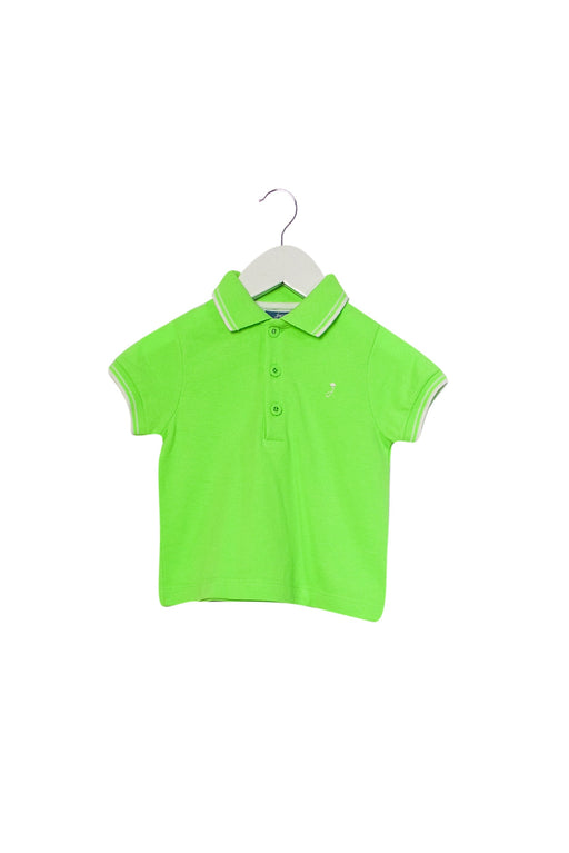 A Green Short Sleeve Polos from Jacadi in size 6-12M for boy. (Front View)