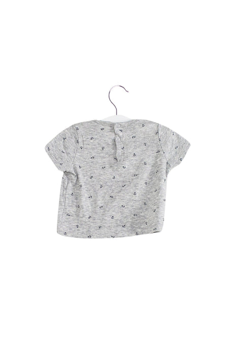A Grey Short Sleeve T Shirts from Petit Bateau in size 3-6M for boy. (Back View)