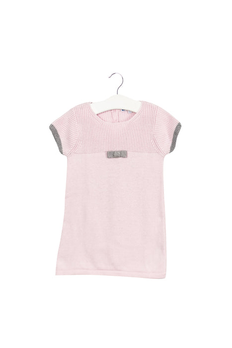 A Pink Sweater Dresses from Jacadi in size 12-18M for girl. (Front View)