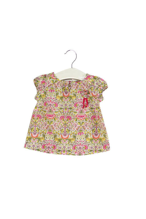 A Multicolour Short Sleeve Tops from Jacadi in size 3-6M for girl. (Front View)
