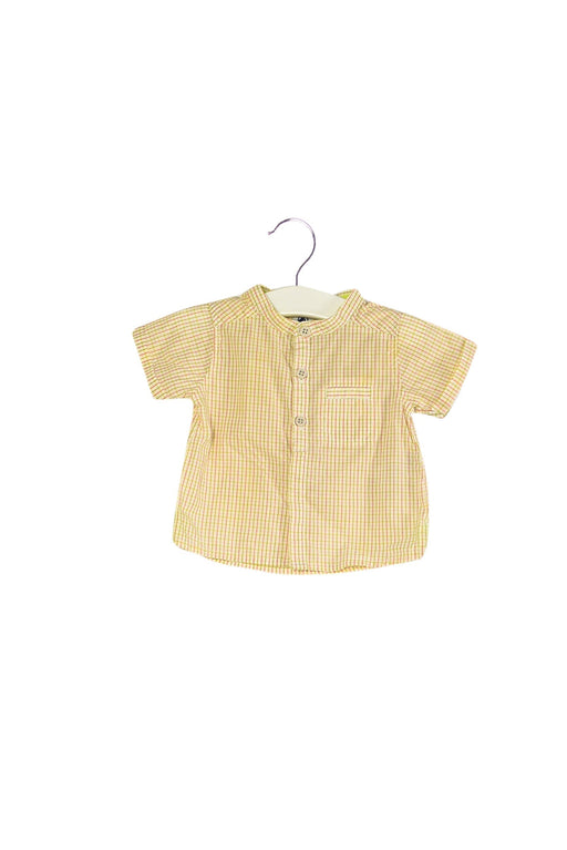 A Beige Shirts from Petit Bateau in size 0-3M for boy. (Front View)