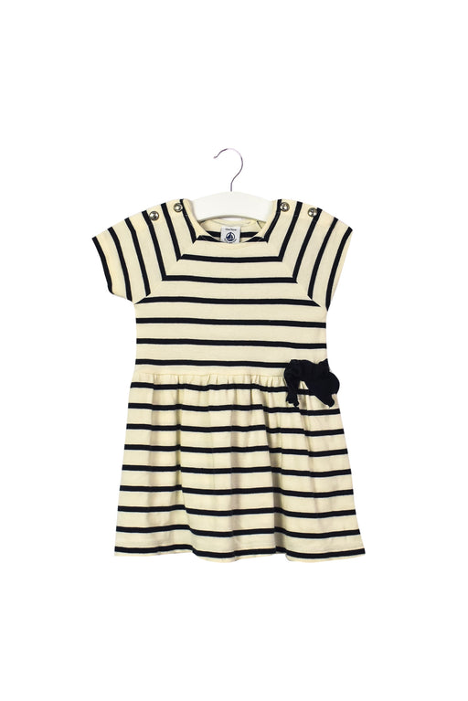 A White Short Sleeve Dresses from Petit Bateau in size 6-12M for girl. (Front View)