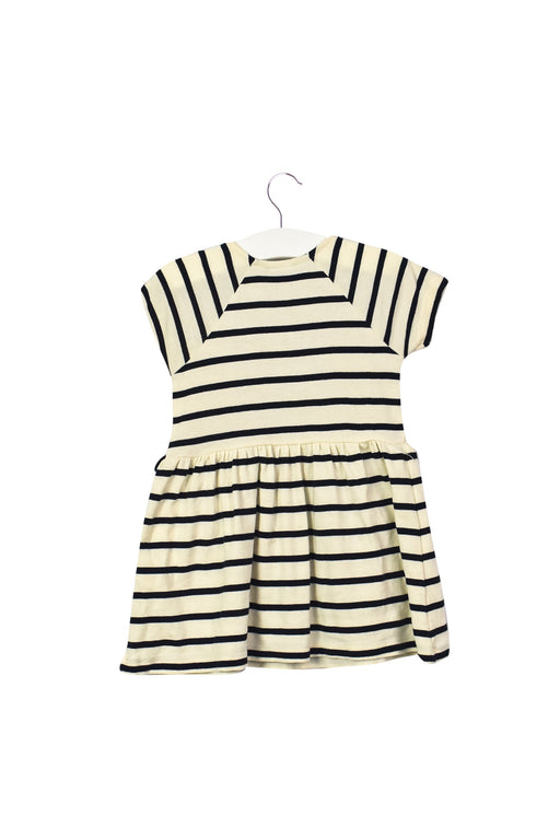 A White Short Sleeve Dresses from Petit Bateau in size 6-12M for girl. (Front View)