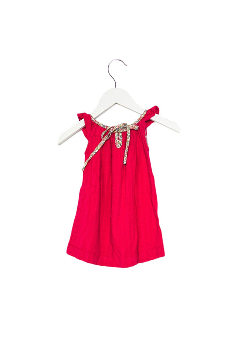 A Pink Sleeveless Dresses from Little Mercerie in size 6-12M for girl. (Back View)