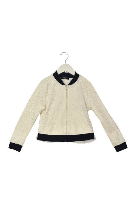 A White Lightweight Jackets from Comme Ca Ism in size 8Y for girl. (Front View)