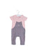 A Pink Short Sleeve Jumpsuits from Seed in size 0-3M for girl. (Front View)