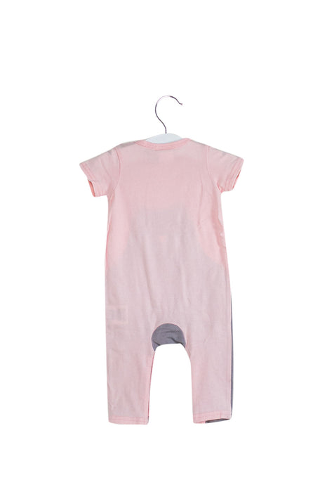 A Pink Short Sleeve Jumpsuits from Seed in size 0-3M for girl. (Back View)
