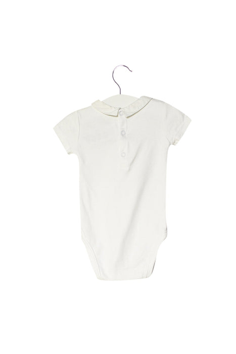 A White Short Sleeve Bodysuits from Jacadi in size 3-6M for boy. (Back View)