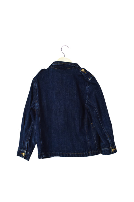 A Navy Lightweight Jackets from Bonton in size 6T for girl. (Front View)