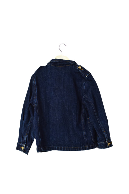 A Navy Lightweight Jackets from Bonton in size 6T for girl. (Front View)