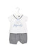 A Blue Short Sleeve Rompers from La Martina in size 3-6M for boy. (Back View)