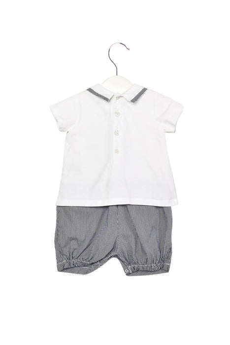 A Blue Short Sleeve Rompers from La Martina in size 3-6M for boy. (Front View)