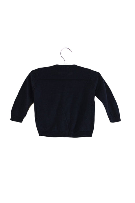 A Navy Cardigans from Petit Bateau in size 3-6M for girl. (Back View)