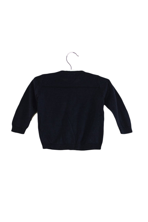 A Navy Cardigans from Petit Bateau in size 3-6M for girl. (Front View)