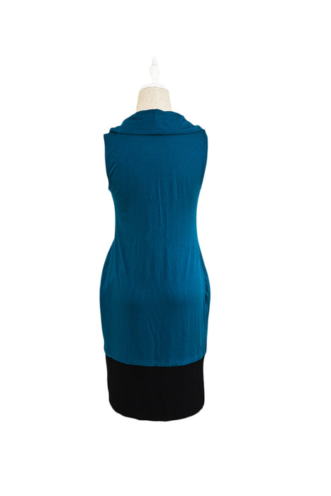 A Blue Sleeveless Dresses from Maternal America in size XS for maternity. (Back View)